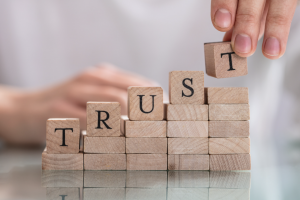 building blocks that spell trust
