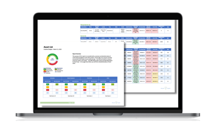 computer with lifecycle insights warranty lookup and asset lifecycle management report